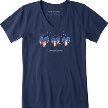 USA Hearts Stars & Stripes V-Neck T-Shirt