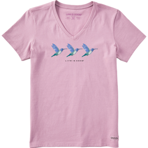 Three Hummingbirds V-Neck T-Shirt