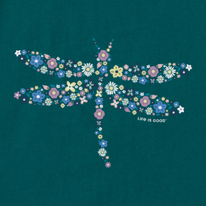 Dragonfly Flowers V-Neck T-Shirt