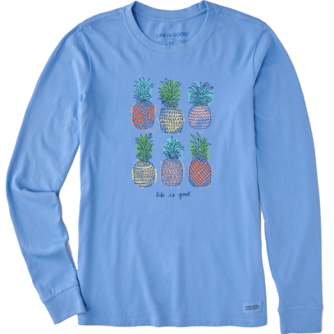 Watercolor Pineapples Long Sleeve T-Shirt