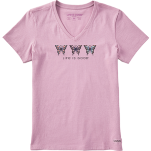 Three Sketchy Butterflies V-Neck T-Shirt