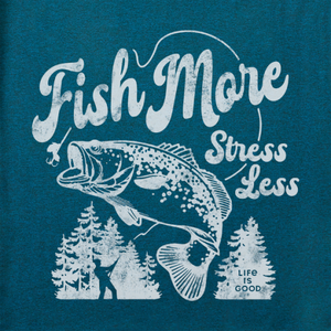 Fish More Stress Less Active Long Sleeve T-Shirt