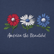 America the Beautiful Daises Long Sleeve V-Neck T-Shirt