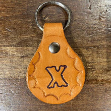 Initial Leather Keychain