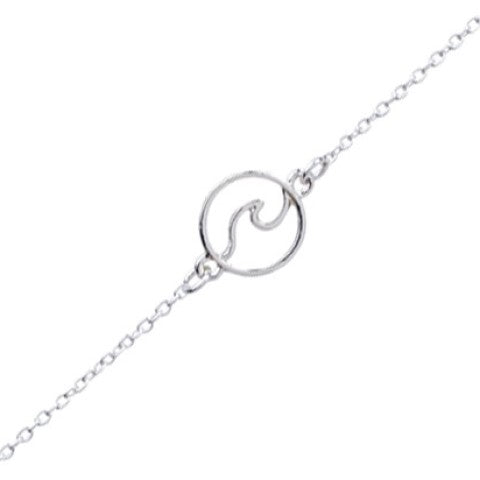 Circle Wave Pendant Anklet