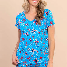 Americana Pinwheels V-Neck Sleep Top