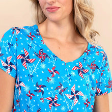 Americana Pinwheels V-Neck Sleep Top