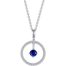 Sapphire Reversible Open Circle Necklace