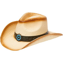 Turquoise Flower Band Western Hat