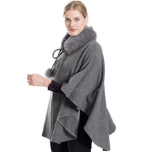 Cashmere Cape with Fox Trim