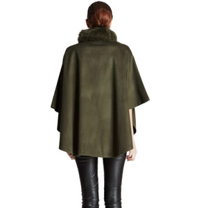 Cashmere Cape with Fox Trim