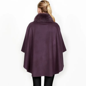 Cashmere Cape with Fox Trim