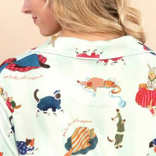 Cat Nap Pajama Notch Collar Top