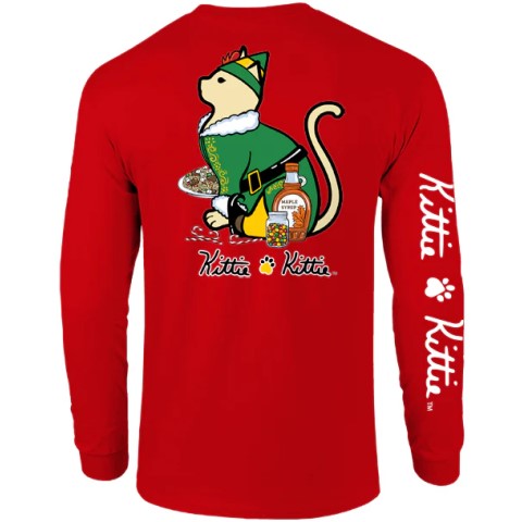 Christmas Elf Kittie Long Sleeve T-Shirt