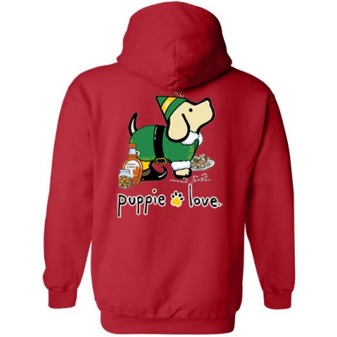 Christmas Elf Puppie Hooded Sweatshirt