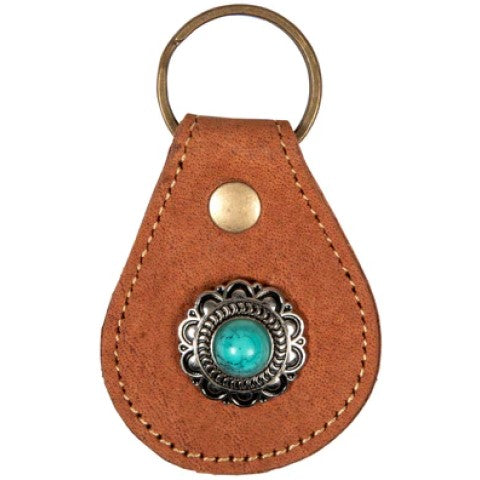 Concho Leather Key Fob