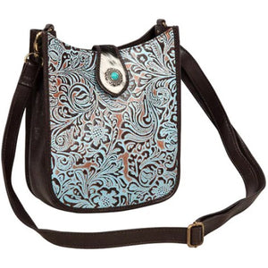 Delilah Creek Embossed Leather Bag