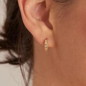 Glam Huggie Hoop Earrings