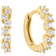 Sparkle Cluster Huggie Hoop Earrings