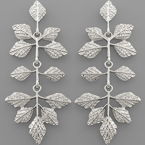 Leaf Linear Earrings