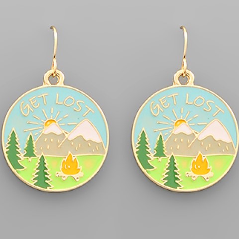 Get Lost Mountain Earrings