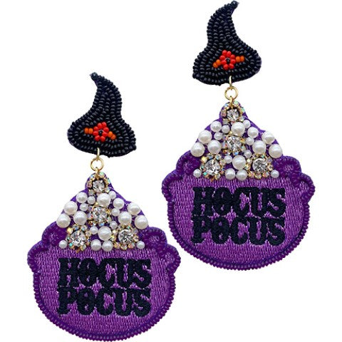 Hocus Pocus Cauldron Earrings