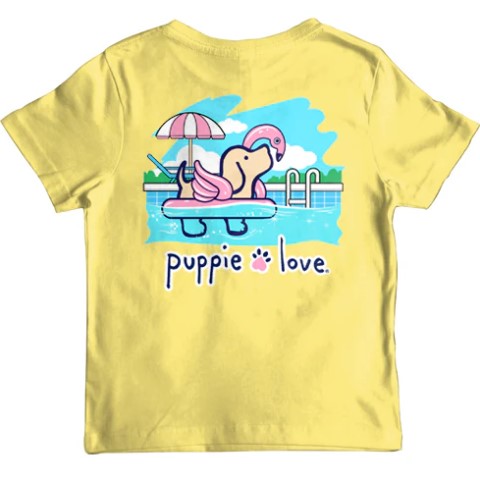 Flamingo Float Pup Youth T-Shirt