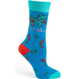 Flamingo Palm Pup Crew Socks