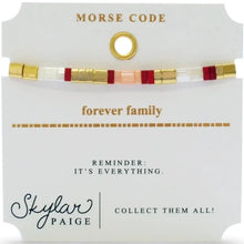 Forever Family Morse Code Tila Bracelet