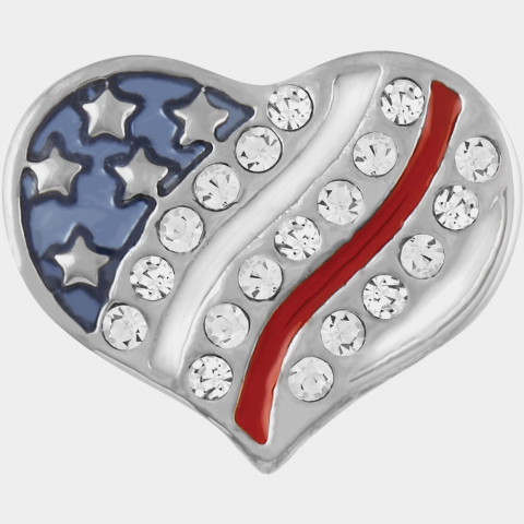 USA Heart Petite Snap