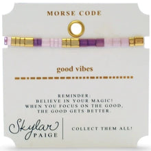 Good Vibes Morse Code Tila Bracelet