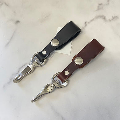 Leather Keychain with Snap