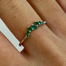 Emerald Mini Tiara Ring