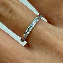 Half Cubic Zirconia Channel Ring