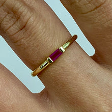 Rectangle Solitaire Ring