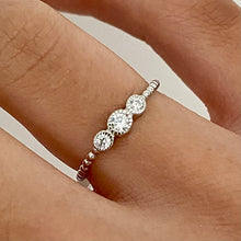 3-Cubic Zirconia Bubble Band Ring