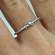 Tiny Infinity with Cubic Zirconia Half Band Ring