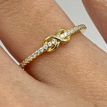 Tiny Infinity with Cubic Zirconia Half Band Ring
