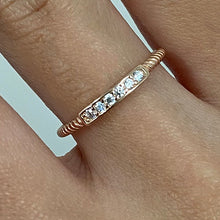 6-Cubic Zirconia Twist Band Ring