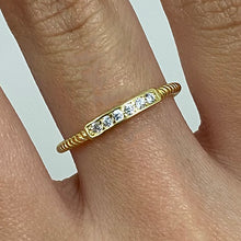 6-Cubic Zirconia Twist Band Ring