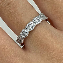 Cubic Zirconia 3-Row Band Ring