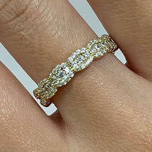 Cubic Zirconia 3-Row Band Ring