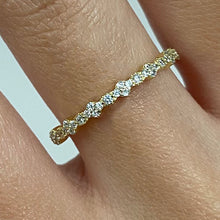 Cubic Zirconia Round with Diamond Band Ring