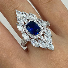 Marquise Cubic Zirconia Halo Ring