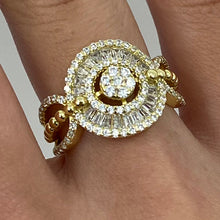 Baguette Halo Split Band Ring