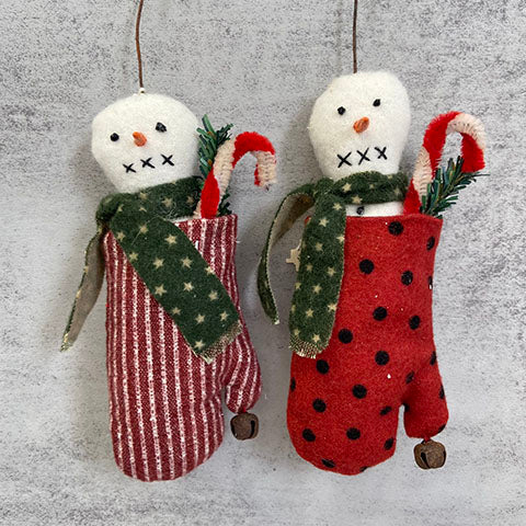 Snowman with Mitten Ornament