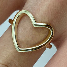 Large Open Heart Ring