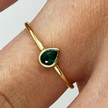 Pear Bezel Solitaire Ring