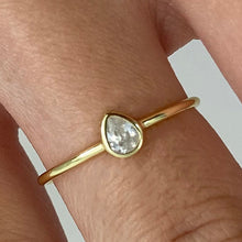 Pear Bezel Solitaire Ring