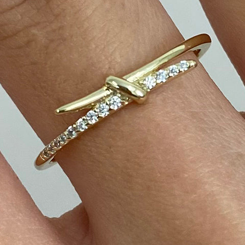 Pave Tie the Knot Ring